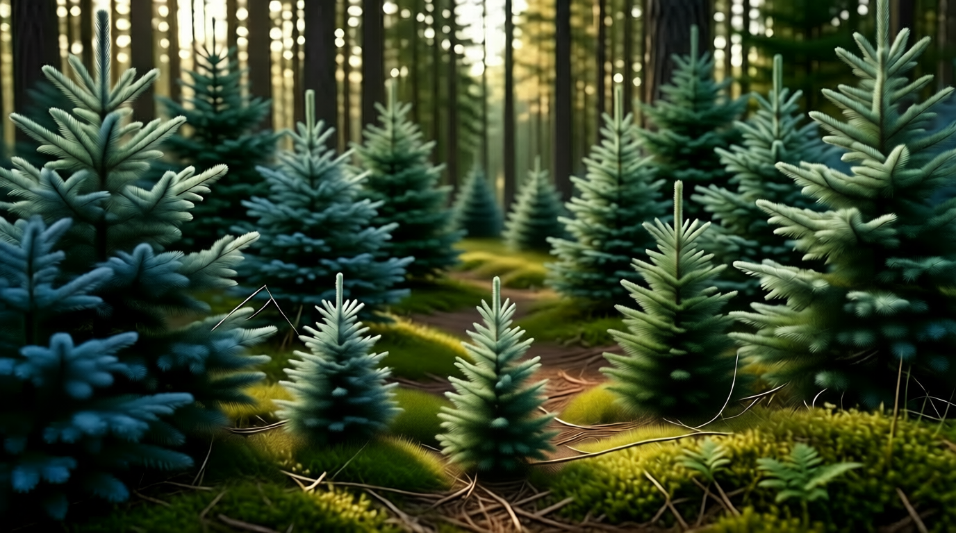 Саженцы ели в питомнике